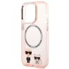 Karl Lagerfeld KLHMP14LHKCP iPhone 14 Pro 6,1 hardcase różowy/pink Karl & Choupette Aluminium Magsafe